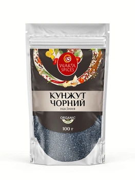 Кунжут ЧОРНИЙ насіння Вищий сорт Індія TM WAKA, 100г