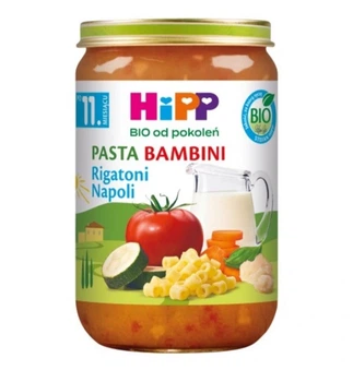 Дитяче пюре HiPP Pasta Bambini Rigatoni Napoli BIO 220 г