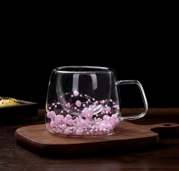 Чашка з подвійним дном, 200 мл Soft Pink Pearl