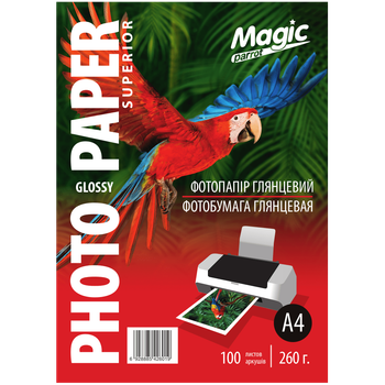 Глянцевая фотобумага A4 260 г./м. (100 листов) Magic Superior для принтера