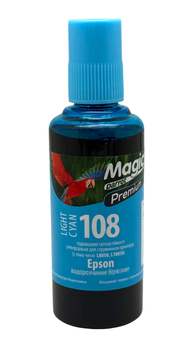 Чернила Epson Light Cyan № 108 Magic Германия 100 мл. Чернило для струйного принтера Епсон L 8050 18050