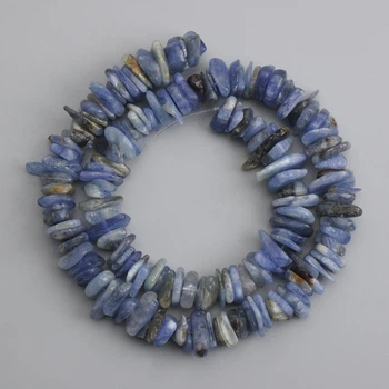 Бусины кианит чипс, диаметр 8–20×2,5 мм, длина 39 см, ida71836