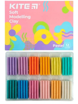 Пластилин восковый Kite набор 12 цветов по 20г Fantasy Pastel K22-1086-2P