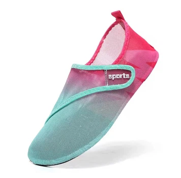Обувь для пляжа и кораллов аквашузы Diving shoes бирюзовый с красным плоская подошва 40-41 ( 25,5 см ) 245