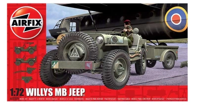 Збірна модель 1:72 військовий автомобіль Willys British Airborne Jeep Airfix A02339