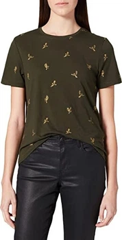 Футболка ONLKITA LIFE REG S/S BIRD TOP BOX 15247574-Rosin-AOP:BIRDS ONLY L Хакі 15247574-ROSIN-AOP:BIRDS L
