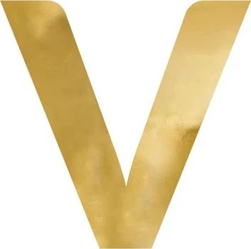 Літера дзеркальна PartyDeco V 61 x 60 см Золотиста (5904555004757)