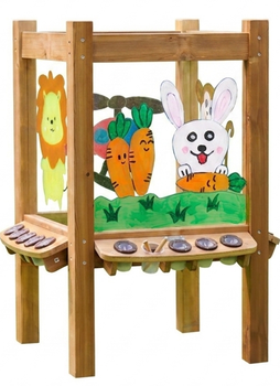 Tablica akrylowa przezroczysta Masterkidz — Powierzchnia malarska 4 Stronna + Kubeczki (5906280655426)