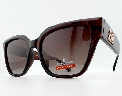Женские Солнцезащитные Очки Christian Lafayette CLF6300 Col.2 с Поляризацией, Коричневые