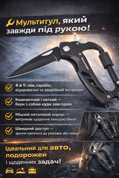 Карабин-мультитул туристический BPHT-CG697 Blaupunkt