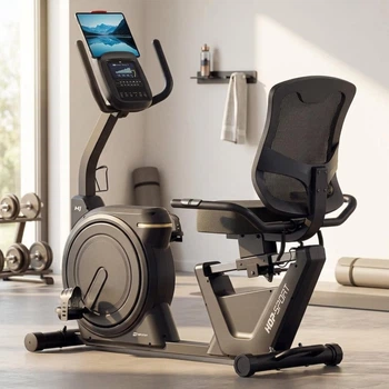 Горизонтальний велотренажер Hop-Sport HS-5000L Ranker Black-Gold до 140 кг