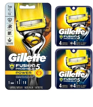 Бритвенный набор Gillette Fusion 5 ProShield Power Flexball (станок 9 сменных кассет батарейка)