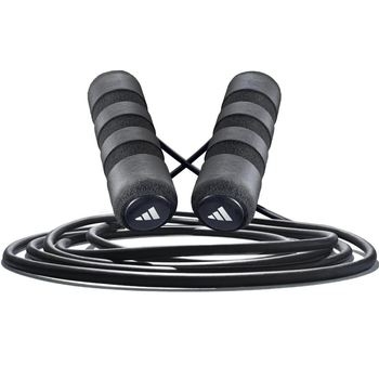 Скакалка Adidas Speed Rope, скоростная скакалка для кардио, выносливости и координации, 3м. Черная (ADRP-12234-NL)