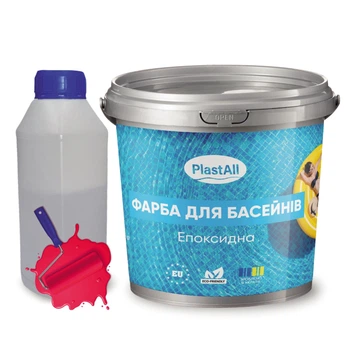 Эпоксидная краска для бассейна 1кг Plastall™ Красный
