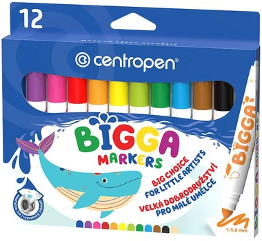 Набор фломастеров Centropen Bigga 12 цветов (7650/12)
