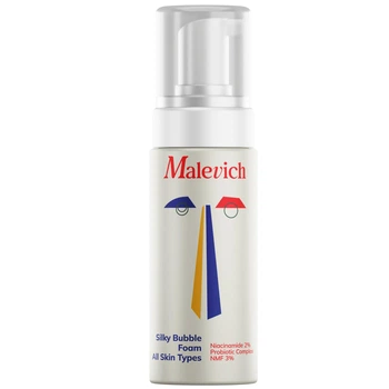 Шовкова пінка для для делікатного вмивання обличчя Malevich Silky Bubble Foam All Skin Types 150 мл