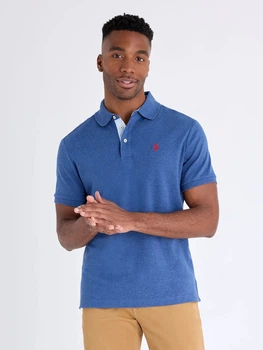 Поло довге чоловіче U.S. Polo Assn 11D263-9800A(BLUE WATER HEATHER) M Синє (786662077887)