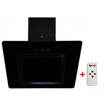 Вытяжка Luxor Laura 1450 BK LED + 2-е втягивание испарений чорное стекло