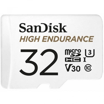 Карта пам'яті SanDisk 32GB microSDHC class 10 UHS-I U3 V30 High Endurance (SDSQQNR-032G-GN6IA) (22013)
