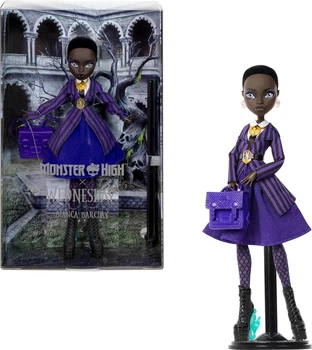 Коллекционная кукла Monster High x Wednesday Bianca Barclay в форме Nevermore Academy с амулетом Сирены (JDR71)