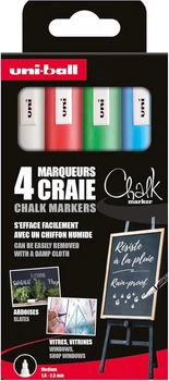 Набор меловых маркера Uni-Ball Chalk Marker Window 1,8-2,5 мм 4 шт (03296280046785)