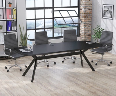 Стіл для переговорів Академія Loft Design Чорний ST7 Без розеток