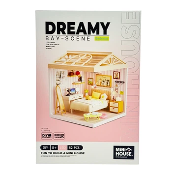 Конструктор-румбокс Mini House Спальня з підсвіткою 17x18x19 см