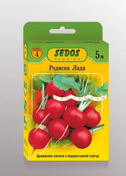 Насіння Яскрава Редис Лада на стрічці 5 м (62355)