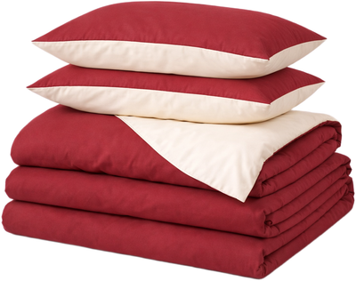 Комплект постільної білизни Mirson Сімейний 2 x 143x210 см Soft Elegance Gorafe 12-0712 + 19-1655 Мікросатин (2200010924749)