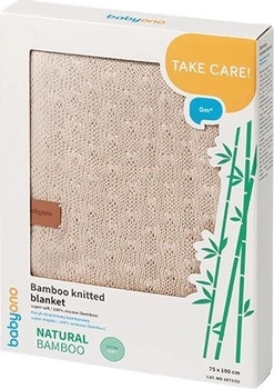 Дитячий плед Babyono бамбуковий світло-бежевий 75 x 100 см (5901435418055)
