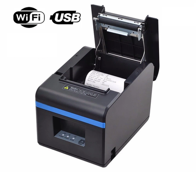 Принтер чеков Xprinter XP-N160II 80 мм USB+WiFi, термопринтер с автообрезкой, 203 dpi, до 160 мм/с