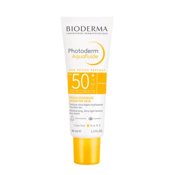 Солнцезащитный аквафлюид Bioderma Photoderm SPF50+ для лица для чувствительной кожи, 40мл