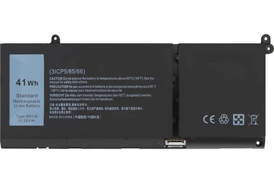 Батарея G91J0 для ноутбука DELL Latitude 3320 3420 3520 Inspiron 3510 5510 (11.25V 41 Wh) Replacement