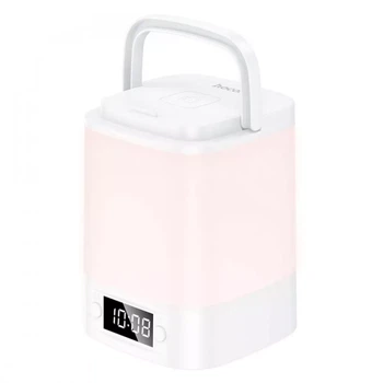 Портативный светодиодный ночник-часы Hoco HX15 с аккумулятором 1200mAh LED 3 режима освещения White