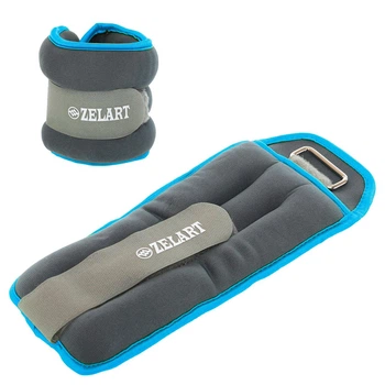 Утяжелители для рук и ног Zelart Sport 5733-2 2 шт по 1 кг Grey-Blue