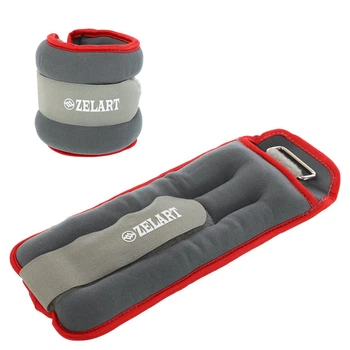 Утяжелители для рук и ног Zelart Sport 5733-2 2 шт по 1 кг Grey-Red