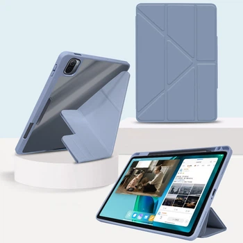 Чехол Clear Acrylic Lenovo Idea Tab 11" TB336FU, ZU / Tab K11 2nd Gen / Xiaoxin Pad 2025 с магнитной застежкой Лавандово-серый