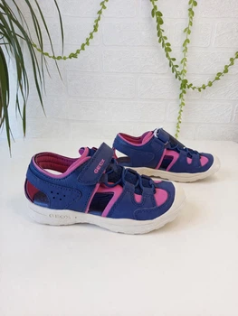Детские закрытые сандалии Geox Vaniett Girl navy\fuchsia 28 размер J456AB 015CE