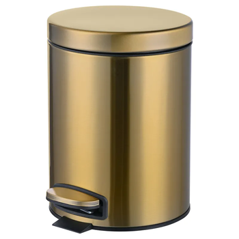 Відро для сміття з плавним закриванням кругле Mixxus Ellipse-TC0205 Brushed Gold 5 л (колір матове золото) (MI8400)