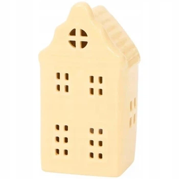 Світильник декоративний керамічний Будиночок Home Accents 15 см Жовтий
