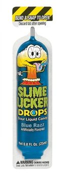 Кислая жидкая конфета Toxic Waste Slime Licker Drops Blue Razz 25 мл