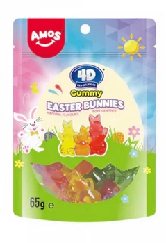 Желейные конфеты Amos 4D Gummy Easter Bunnies 65г