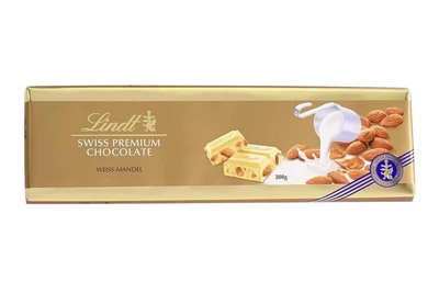 Шоколад Lindt Swiss Premium Chocolate White Almond 300г