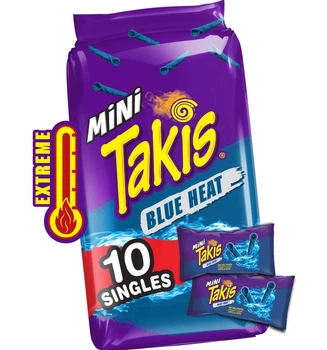 Чипсы Takis Blue Heat Mini Tortilla Chips со вкусом перца чили 10шт х 35г