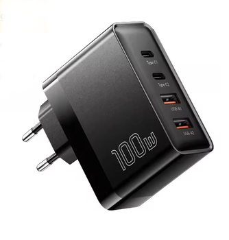 Сетевое зарядное устройство Essager GAN 100W (2 Type-C + 2 USB)