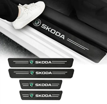 Защитная пленка на пороги Carbon 4D Skoda