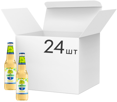 Упаковка сидру Somersby Груша безалкогольний 0% 0.33 л x 24 шт (4820250944826)