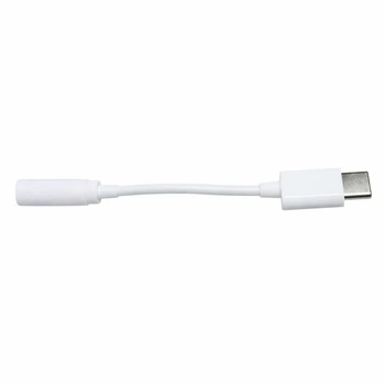 Переходник USB Type-C – Jack 3.5 мм для наушников, аудиоадаптер, белый