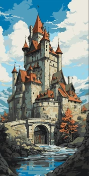 Картина за номерами Казковий замок 40*80см АРТ-Крафт (11067-AC)
