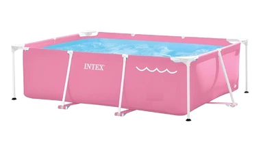 Басейн каркасний Intex 266 NP прямокутний розмір 220х150х60 см об'єм 1662л. Pink (150250)